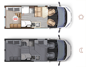 Furgoneta convertida Dreamer D55 SELECT - implantacin