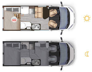 Furgoneta convertida Dreamer D55 - implantacin